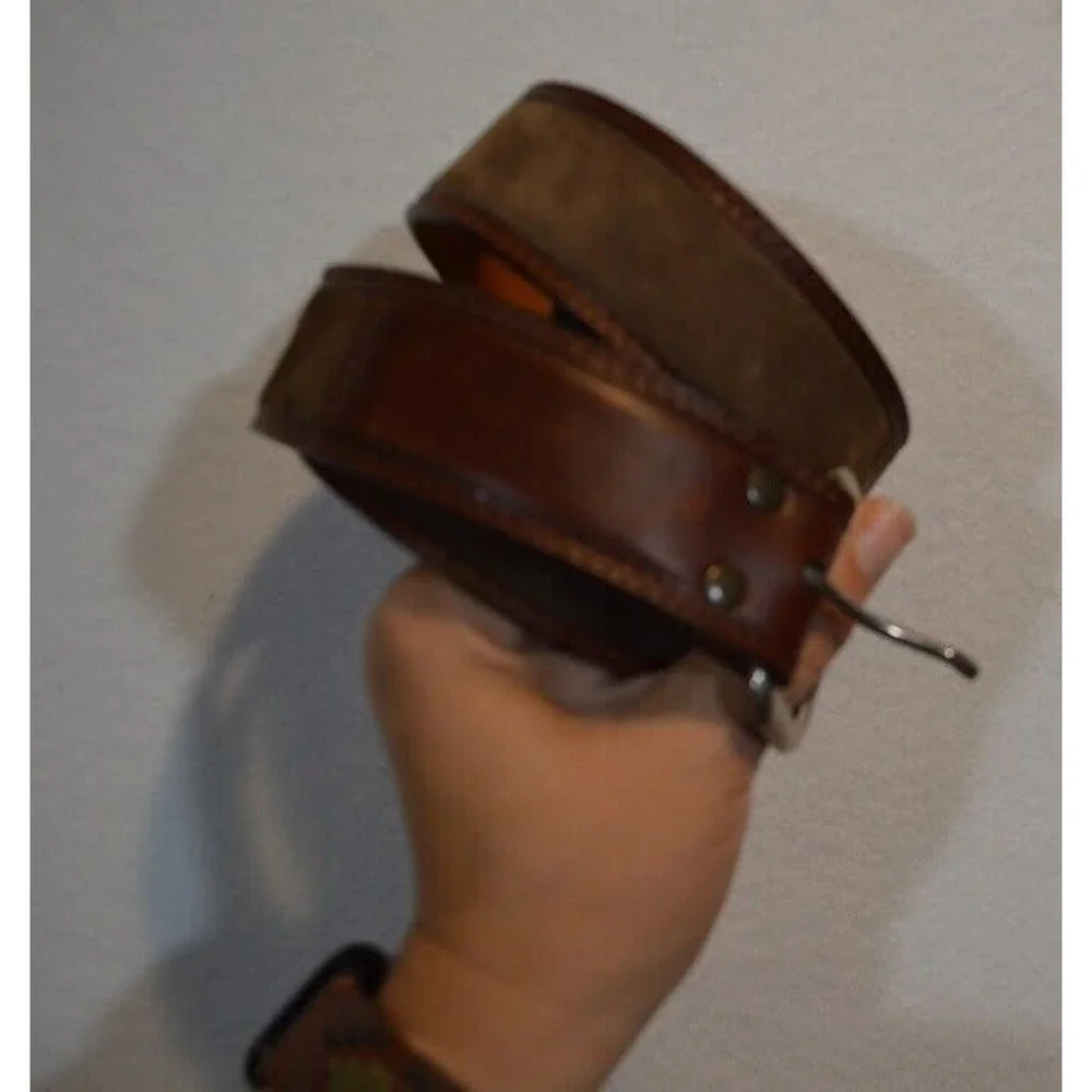 Duluth Trading Company Suede Belt Leather Size 46 -‎ READ